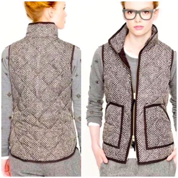 J. Crew 2012 Quilted Puffer Herringbone Vest XXS - Picture 5 of 15